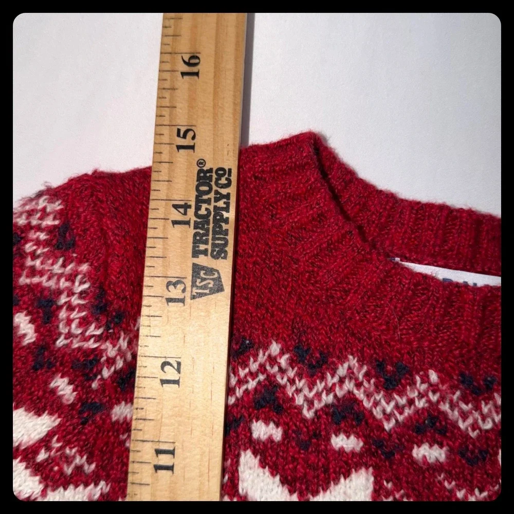 Old Navy Fair Isle Sweater Boys 18-24 Months Red Snowflake Holiday Winter